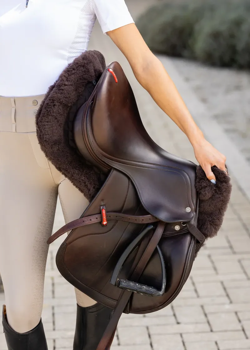 Woof Wear Sheepskin Half Pad - Chocolate-1