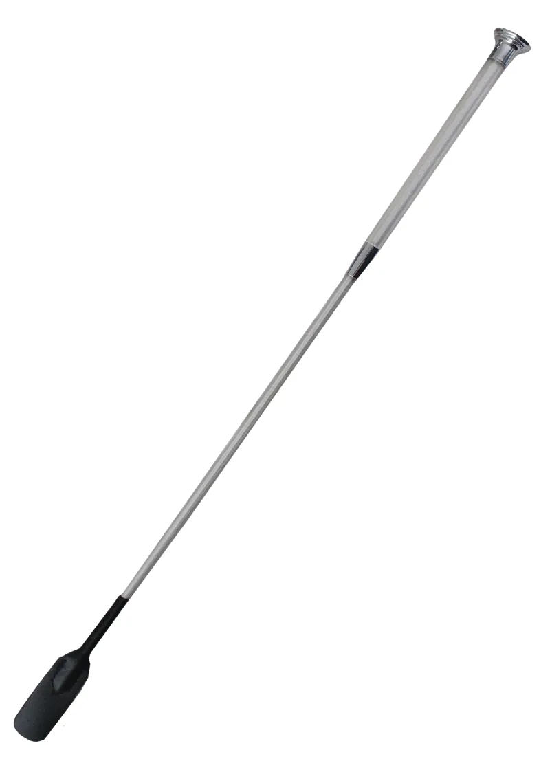 Woof Wear Gel Fusion Riding Whip - Brushed Steel 60cm