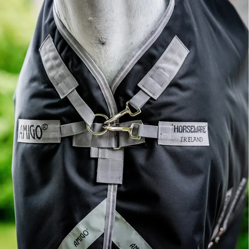 Horseware Amigo Bravo 12 Plus 250g Rug - Black/Titanium Grey-4