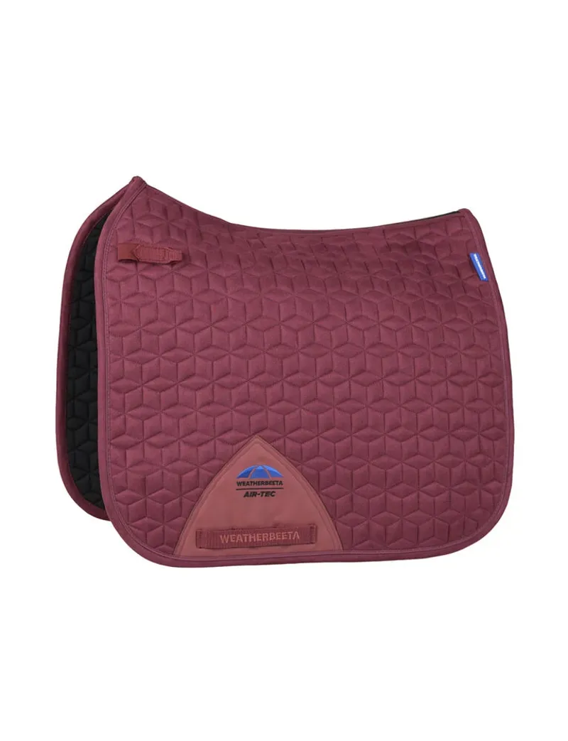 WeatherBeeta Suede Elite Air-Tec Dressage Saddle Pad - Burgundy