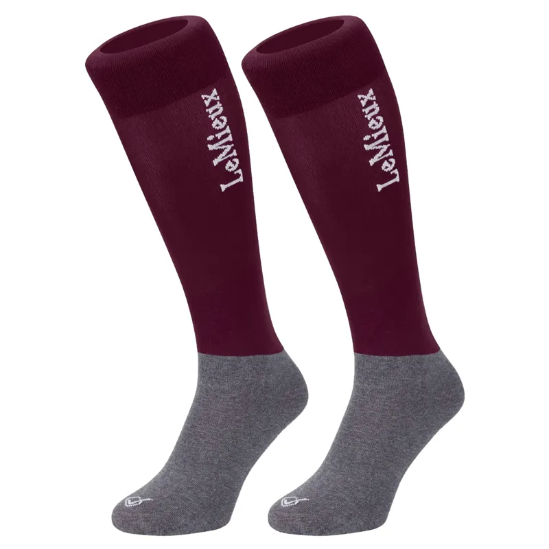 LeMieux Competition Socks 2 pack - Burgundy