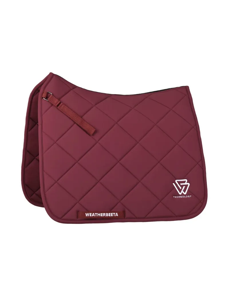 WeatherBeeta Soft Shell Pro 3D Air-Tec Dressage Saddle Pad - Burgundy