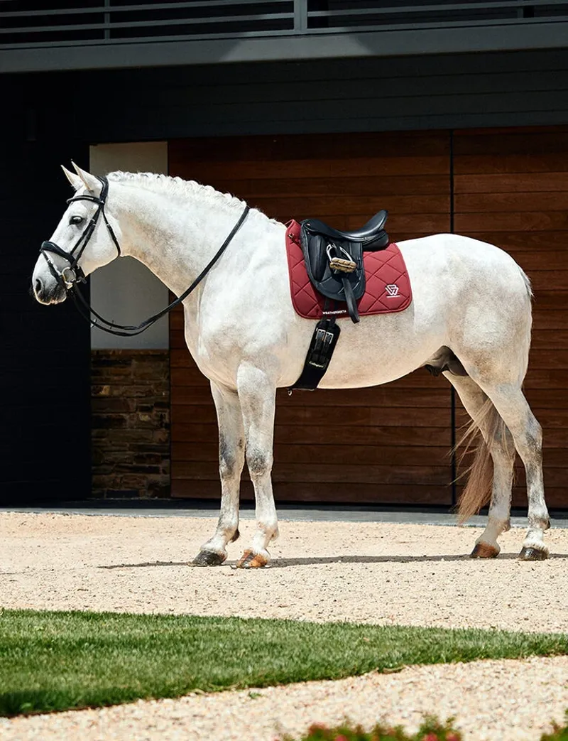 WeatherBeeta Soft Shell Pro 3D Air-Tec Dressage Saddle Pad - Burgundy-1