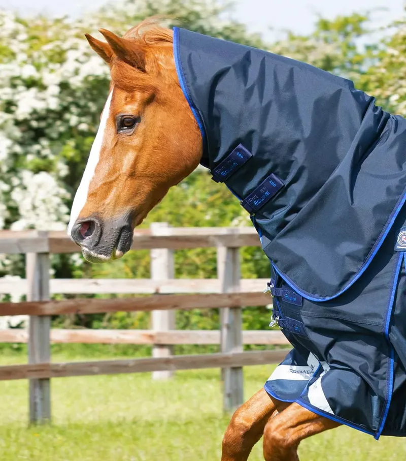 Premier Equine Buster 40g Turnout Rug with Classic Neck Cover - Navy-1