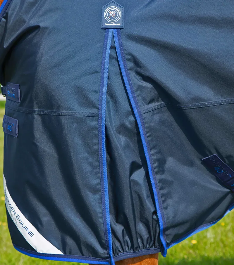 Premier Equine Buster 40g Turnout Rug with Classic Neck Cover - Navy-4