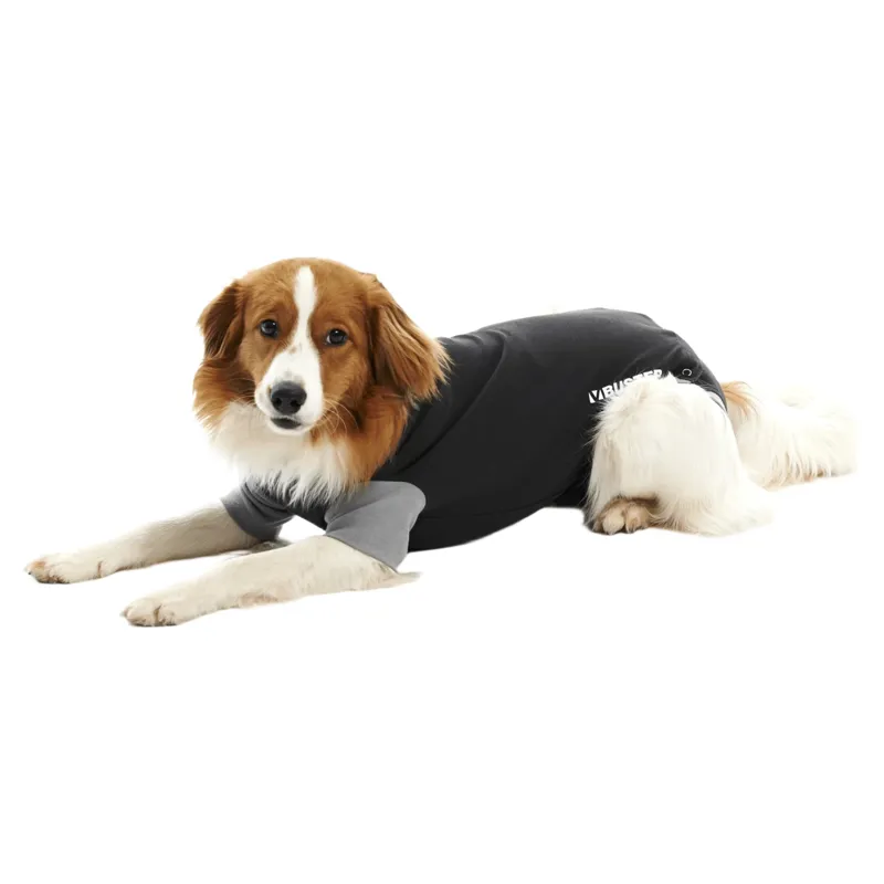 Buster Body Suit For Dogs - Black/Grey-1