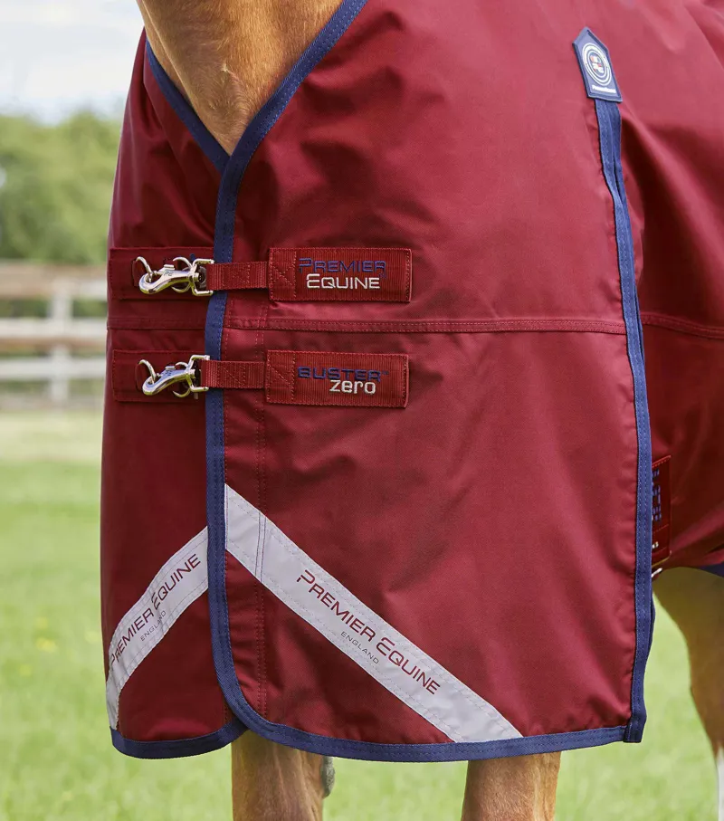 Premier Equine Buster Zero Original Turnout Rug - Burgundy-1
