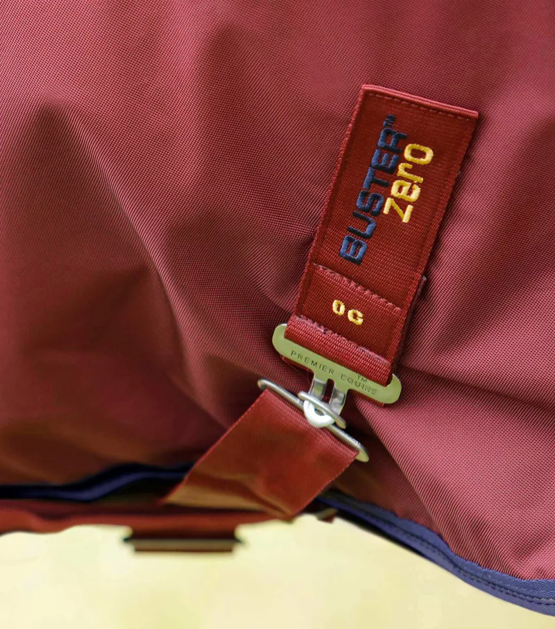 Premier Equine Buster Zero Original Turnout Rug - Burgundy-3