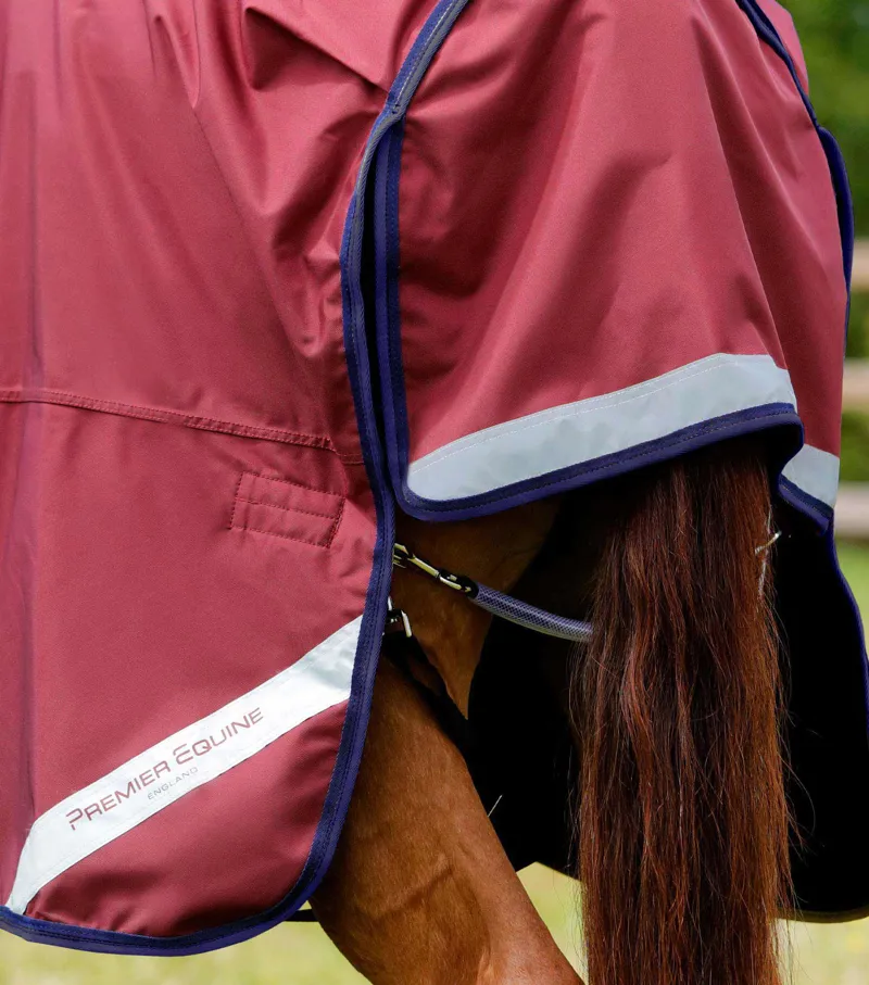Premier Equine Buster Zero Original Turnout Rug - Burgundy-4