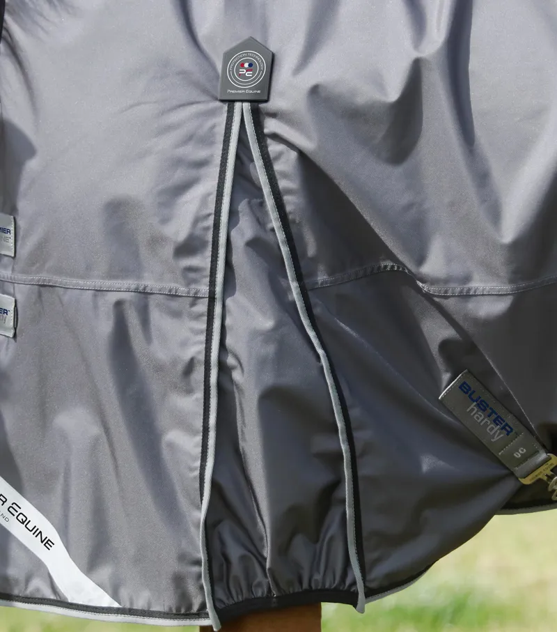 Premier Equine Buster Hardy 0g Lightweight Turnout Rug - Grey-2