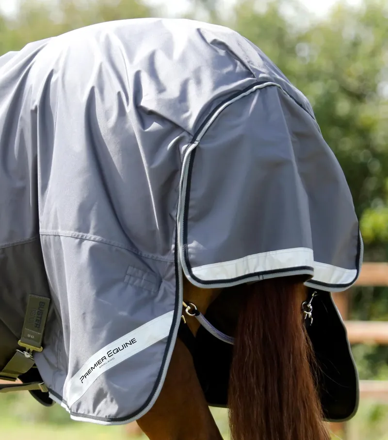 Premier Equine Buster Hardy 0g Lightweight Turnout Rug - Grey-4