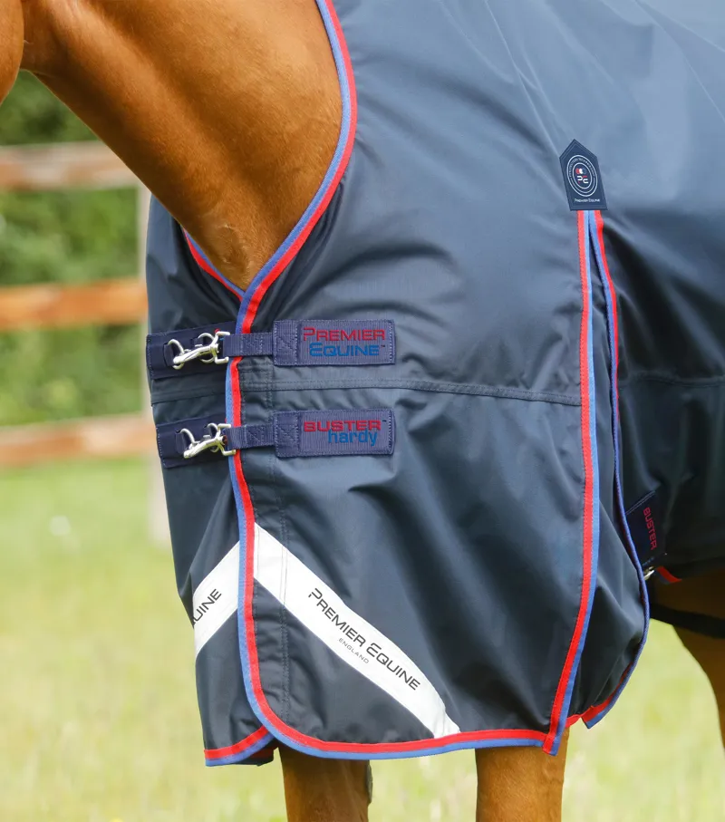 Premier Equine Buster Hardy 0g Lightweight Turnout Rug - Navy-1