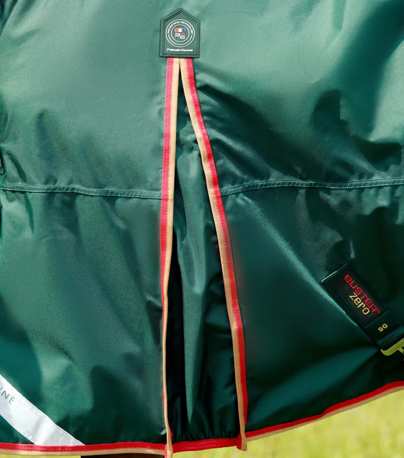 Premier Equine Buster Zero Turnout Rug with Neck Cover - Green-3