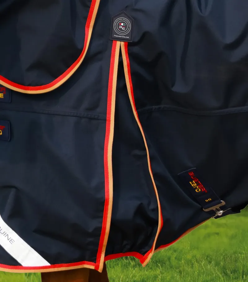 Premier Equine Buster Zero Turnout Rug with Neck Cover - Navy-3