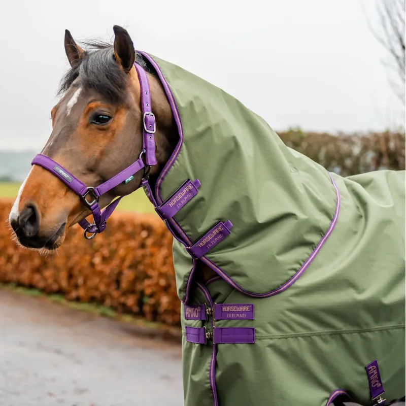 Horseware Amigo Hero Ripstop Plus 100g Turnout Rug - Bramble/Winterberry-1