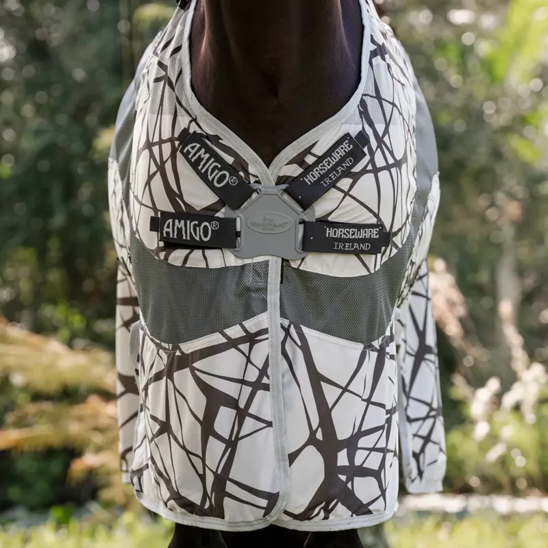 Horseware Amigo Camofly Plus Detach-A-Neck Fly Rug - CamoFly Print/Grey-3