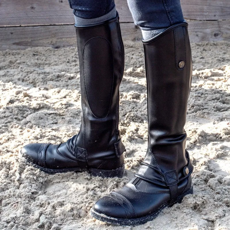 Brogini LG030 Treviso Piccino Easy-Care Childrens Gaiters - Black-3