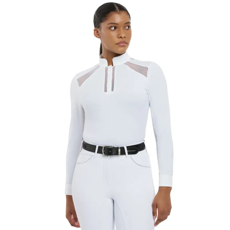 LeMieux Camille Long Sleeve Show Shirt - White-2