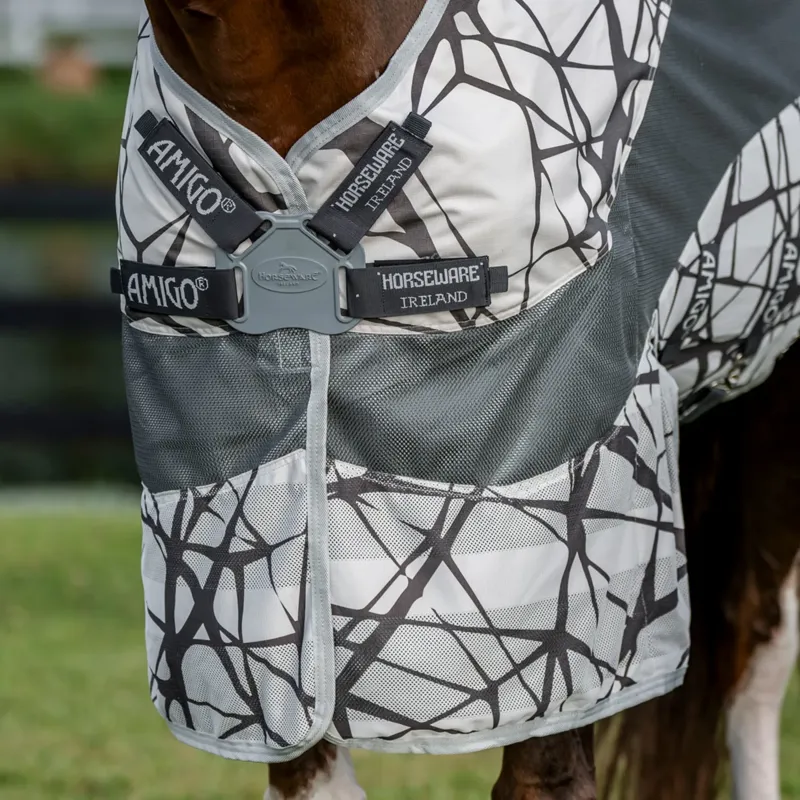 Horseware Amigo 3-In-1 Camofly Plus Detach-A-Neck Waterproof Fly Rug - Grey-1