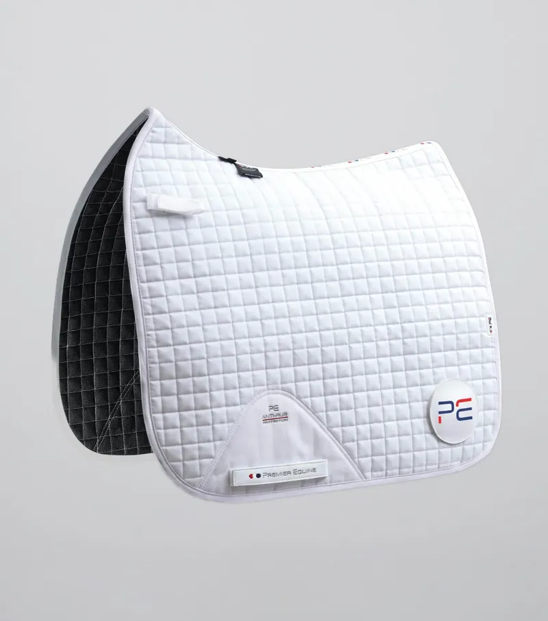 Premier Equine Close Contact Dressage Competition Saddle Pad - White