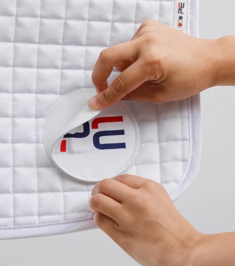 Premier Equine Close Contact Dressage Competition Saddle Pad - White-1