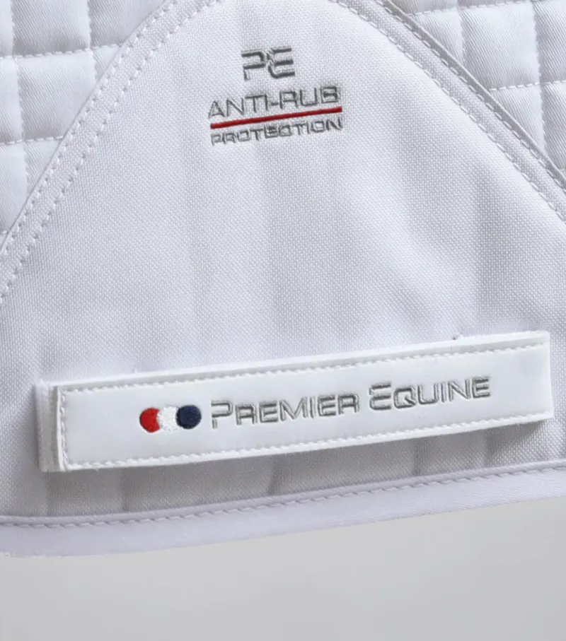 Premier Equine Close Contact Dressage Competition Saddle Pad - White-4