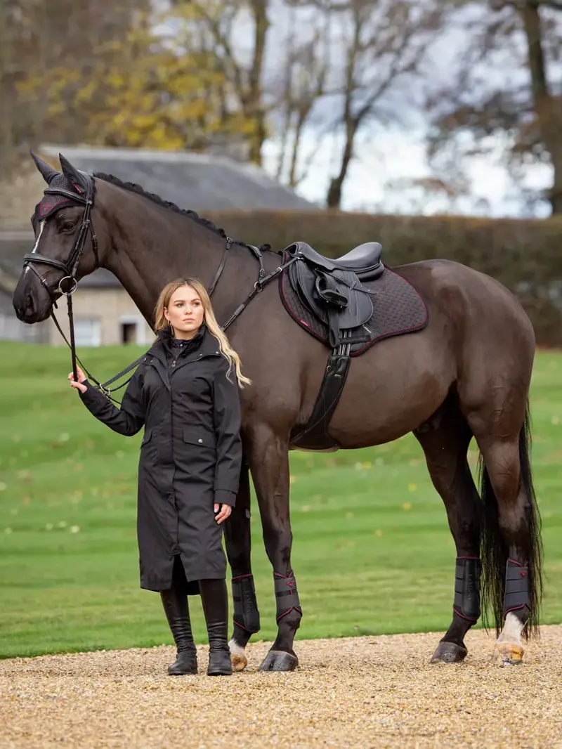 LeMieux Suede Close Contact Square Saddle Pad - Cinder -2