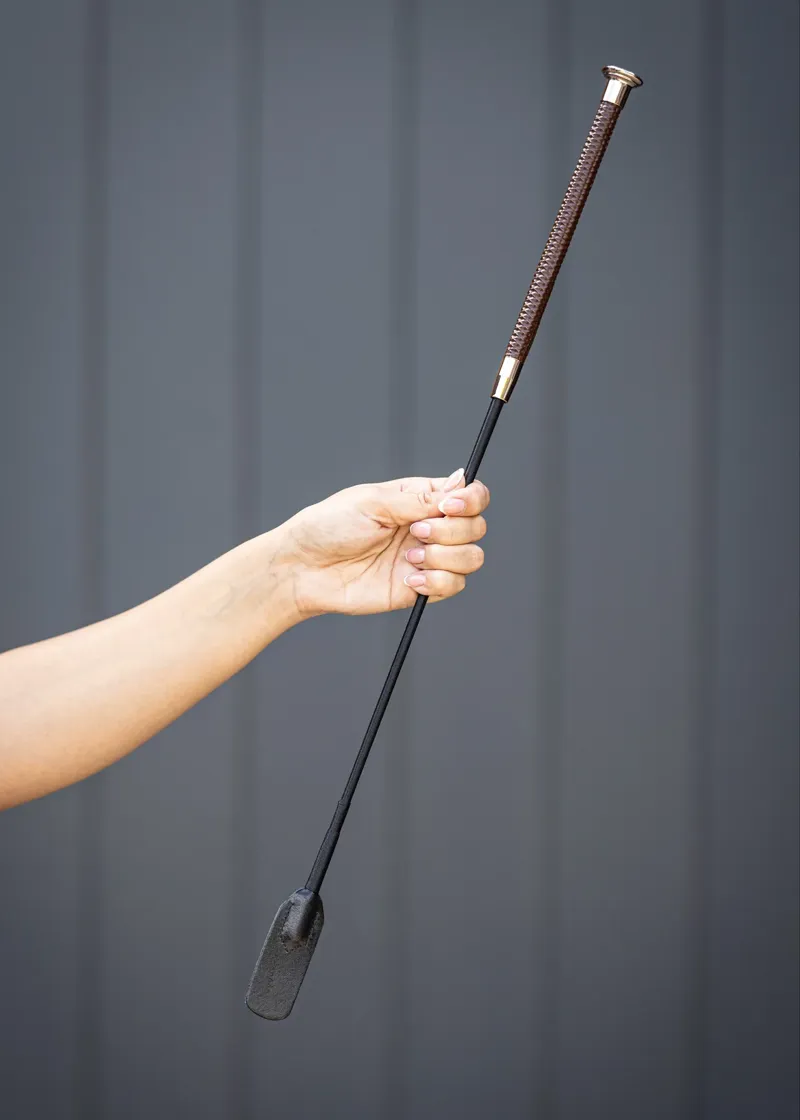 Woof Wear Diamond Riding Whip - Chocolate 60cm-1