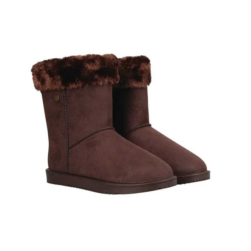 Hy Equestrian Chisworth Waterproof Fleece Boot With Faux Fur - Chocolate