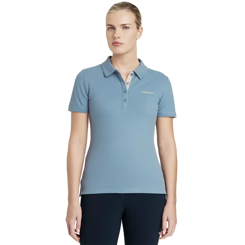 LeMieux Classique Ladies Polo Shirt - Ice Blue