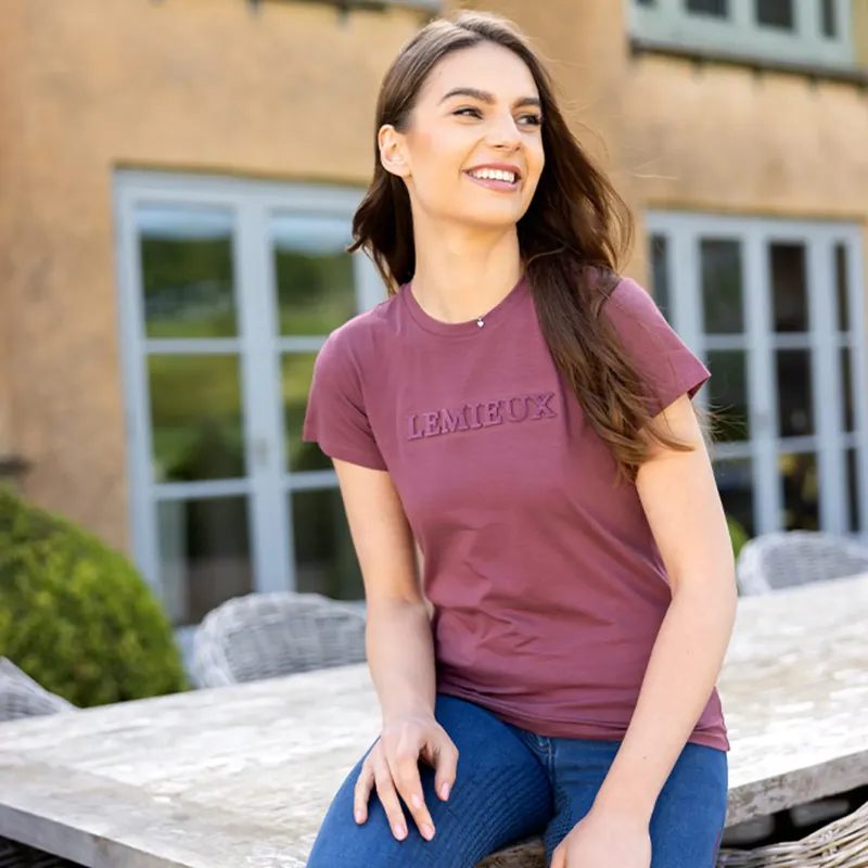 LeMieux Classique Ladies T-Shirt - Rosewood-5