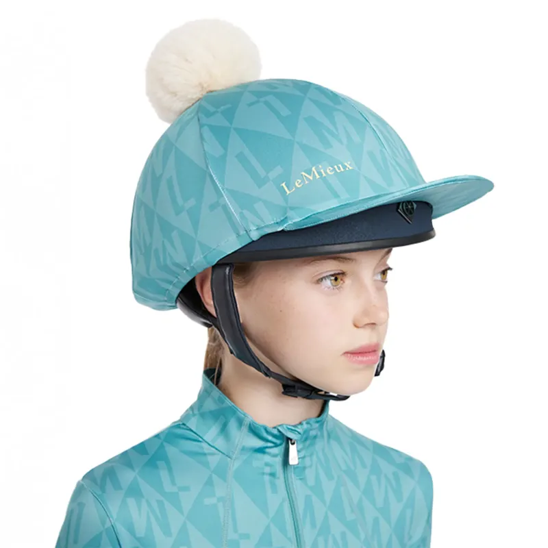 LeMieux Clea Young Rider Hat Silk - Lagoon-4