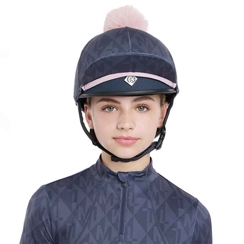 LeMieux Clea Young Rider Hat Silk - Dusk Blue-3