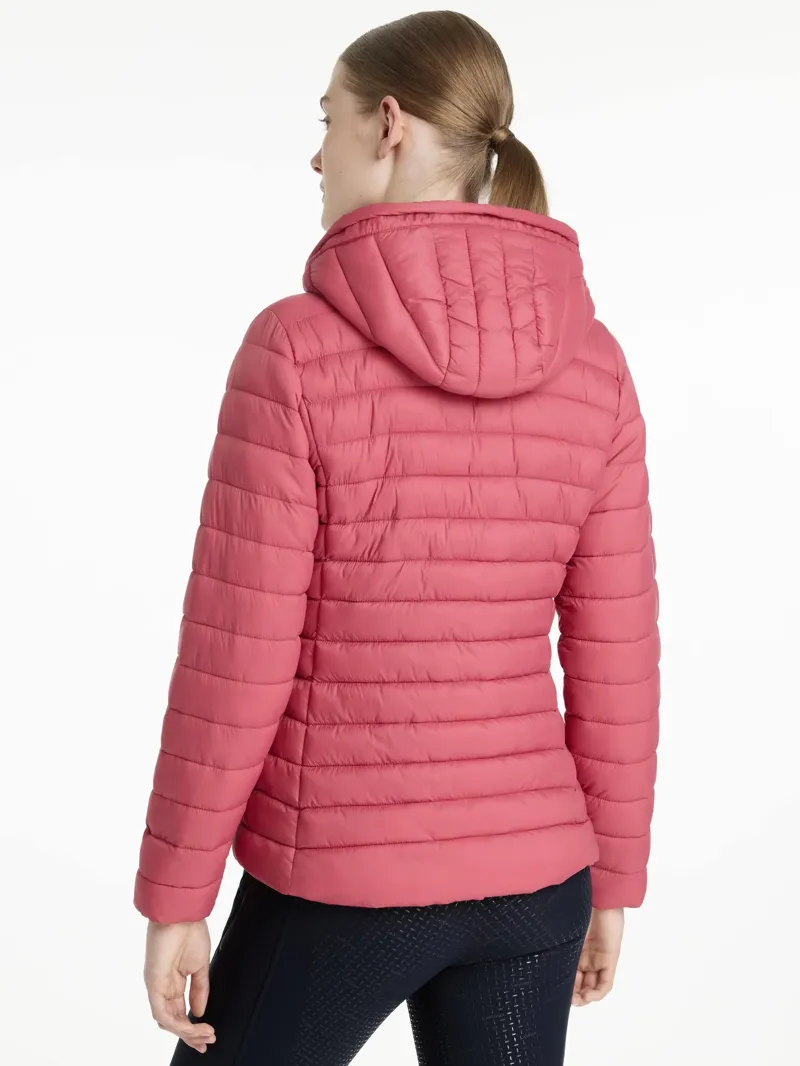 LeMieux Rose Hooded Puffer Jacket - Cranberry
