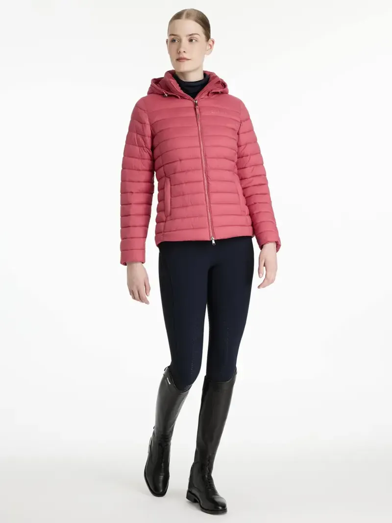 LeMieux Rose Hooded Puffer Jacket - Cranberry-1