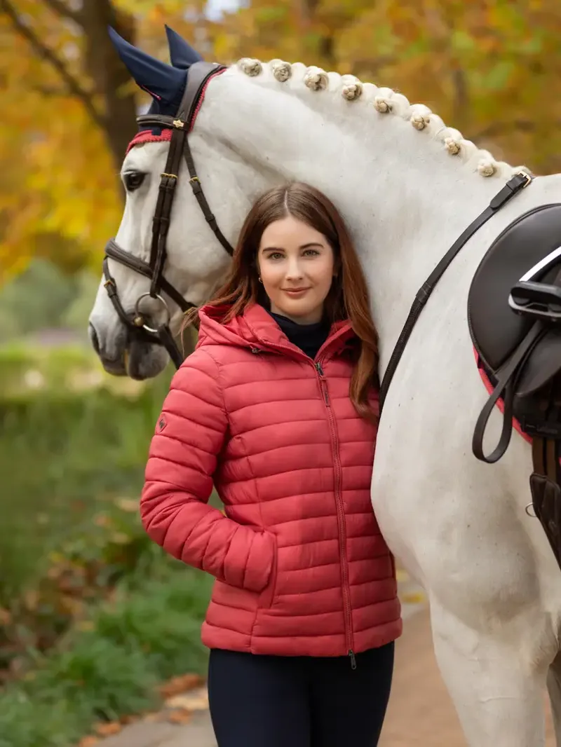 LeMieux Rose Hooded Puffer Jacket - Cranberry-3
