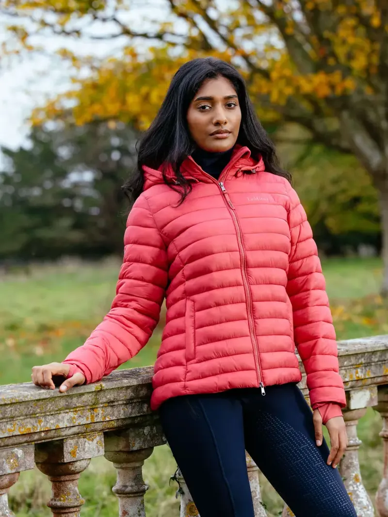 LeMieux Rose Hooded Puffer Jacket - Cranberry-4