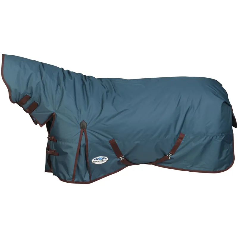WeatherBeeta ComFiTec Classic 300g Combo Turnout Rug - Dark Blue/Coffee-4