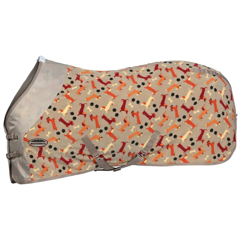 WeatherBeeta Fleece Cooler Standard Neck Rug - Dachshund Print-1