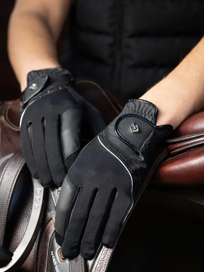 LeMieux Crystal Gloves - Black-1