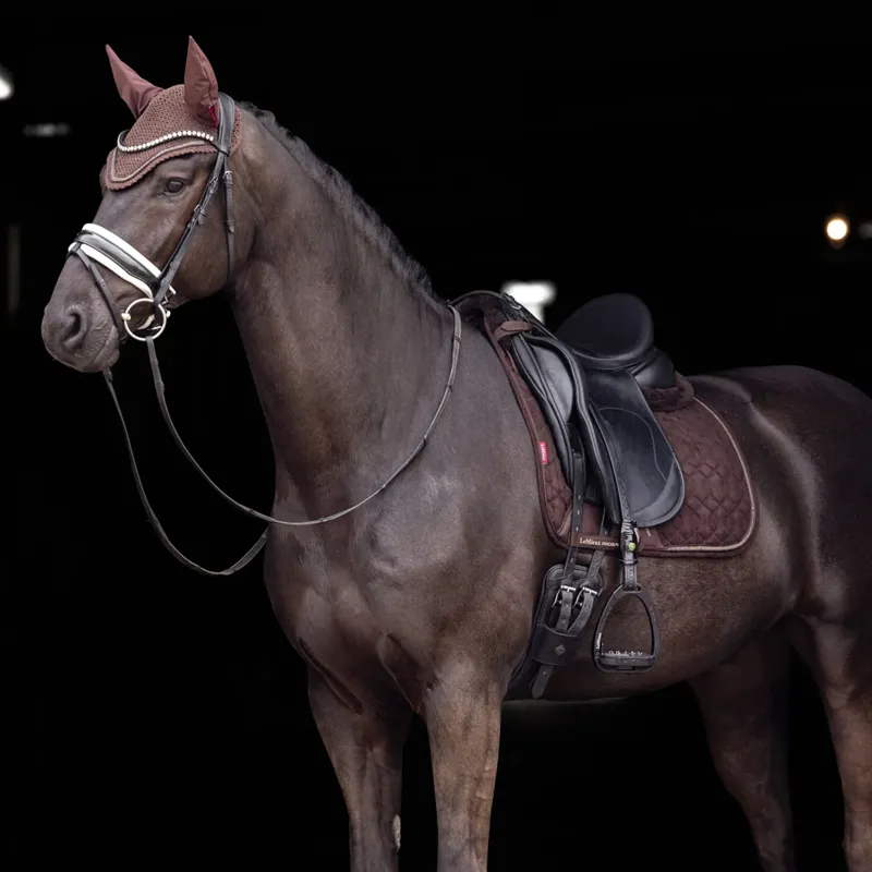 LeMieux Crystal Suede Dressage Square - Brown-1