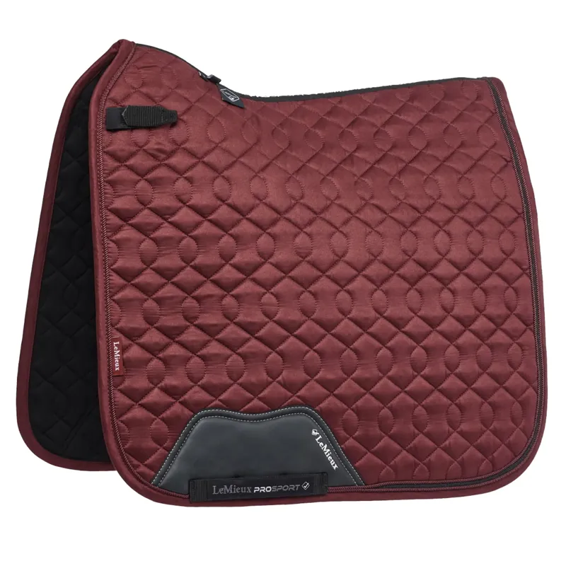 LeMieux Crystal Suede Dressage Pad - Burgundy