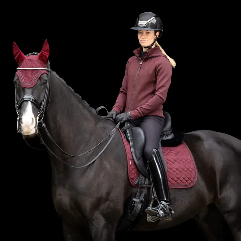 LeMieux Crystal Suede Dressage Pad - Burgundy-1