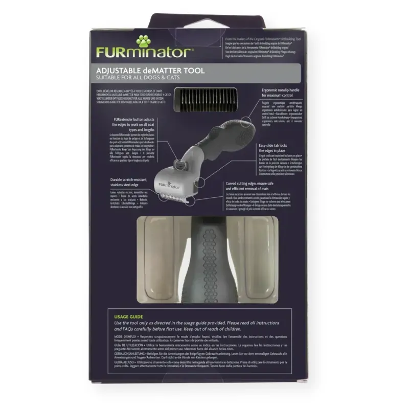 Furminator Adjustable Pet Dematter Tool-4
