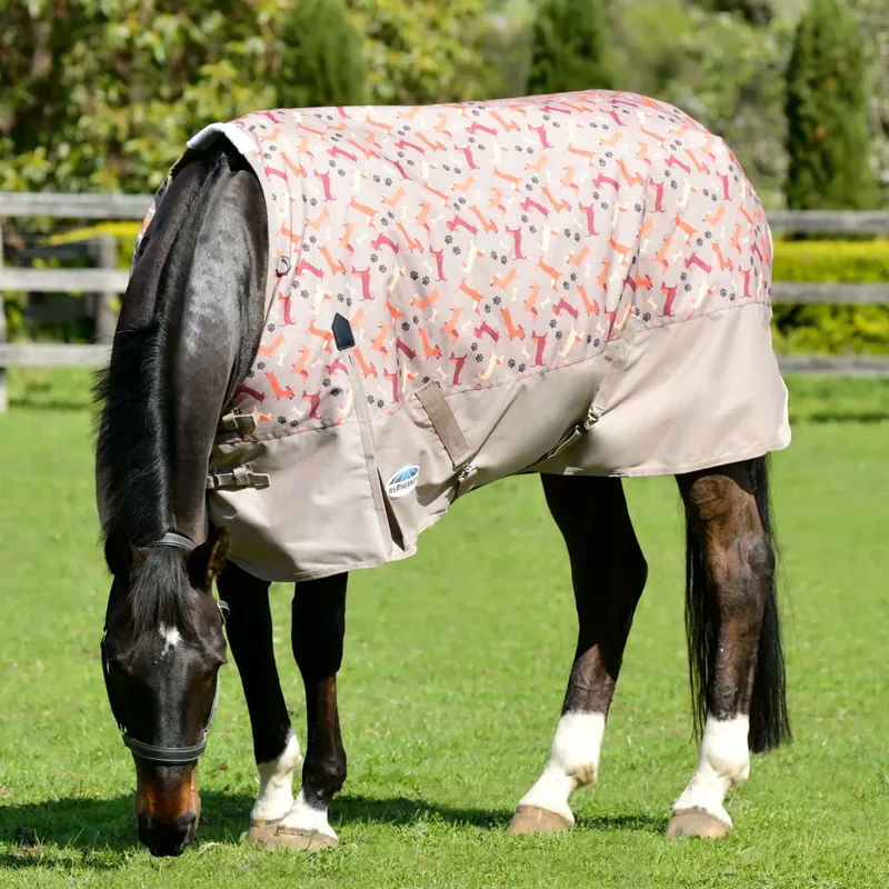 WeatherBeeta ComFiTec Essential 50g Lite Plus Turnout Rug - Dachshund Print-2
