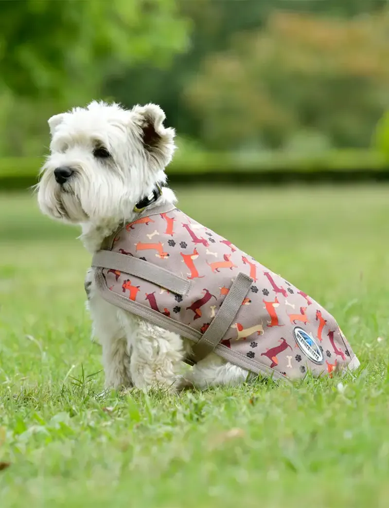 WeatherBeeta ComFiTec Essential Dog Coat - Dachshund Print-3
