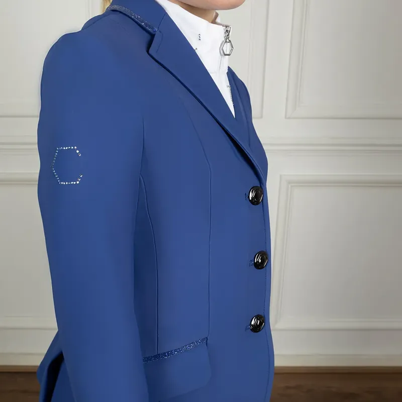 Coldstream Next Generation Children's Ledmore Diamante Show Jacket - Cobalt Stone-2