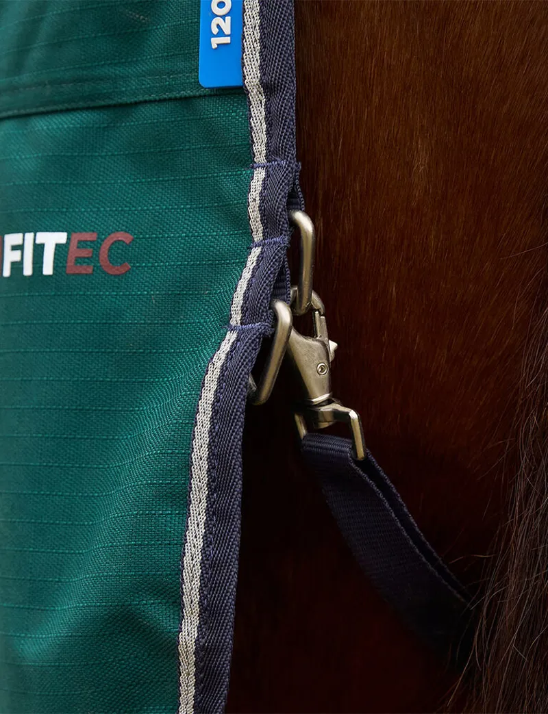 WeatherBeeta ComFiTec Plus Dynamic 220G Turnout High Neck Rug- Forest Green-5