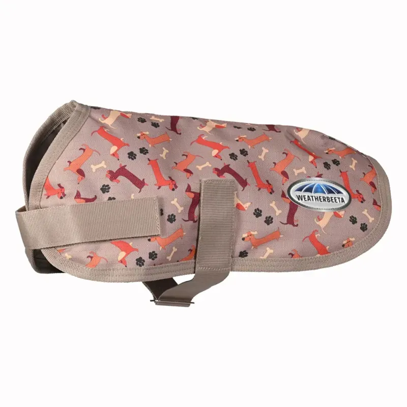 WeatherBeeta ComFiTec Essential Dog Coat - Dachshund Print-2