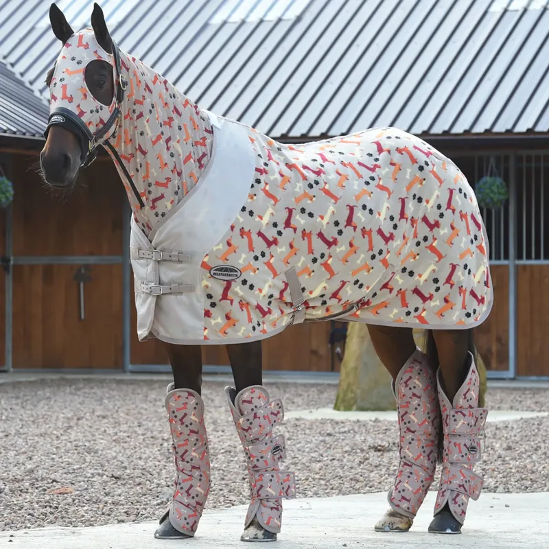 WeatherBeeta Printed Stretch Hood With Zip - Dachshund Print-2